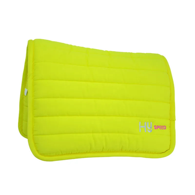 Hy Equestrian Neon Reversible Comfort Pad - Bright Yellow